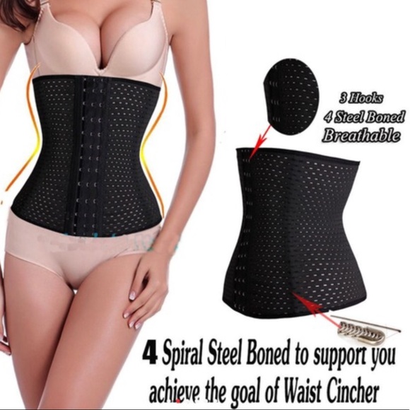 (Size XXL, ) black waist trainer/4 bones - Picture 2 of 3